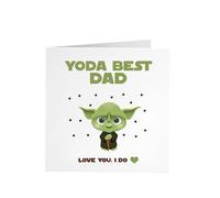 Funny Birthday Card for Him - Yoda Best Star Wars (Dad)