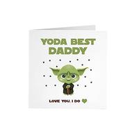 Funny Birthday Card for Him - Yoda Best Star Wars (Daddy)