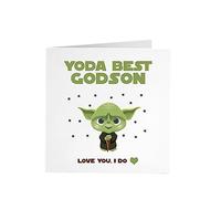 Funny Birthday Card for Him - Yoda Best Star Wars (Godson)