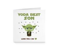 Funny Birthday Card for Him - Yoda Best Star Wars (Son)