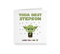 Funny Birthday Card for Him - Yoda Best Star Wars (Step Son)