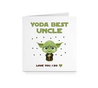 Funny Birthday Card for Him - Yoda Best Star Wars (Uncle)