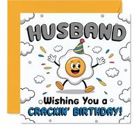 Funny Birthday Card for Husband, Egg-cellent Wishes for Your Top Bloke