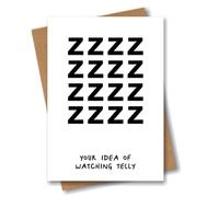 Funny Birthday Card for Husband - Watching TV With Your Eyes Closed