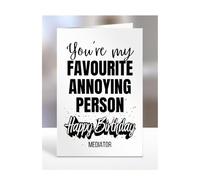 Funny Birthday Card for Mediator, You're my favourite Annoying Person, Humourous Gifts, For Men, Women, Presents For Female, Male, Silly, Gag, A5-270_149