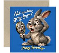 Funny Birthday Card for Men, Not Another Grey Hare - Hilarious Pun Greeting Card for Dad, Husband, Brother, Boyfriend, Uncle, Grandad, Brother, Friends, Coworkers, Him