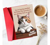 Funny Birthday Card for Men, Women - Perfect for Family, Friends & Anyone | Unique Gift & Cute Decor Idea | Humorous Card for Birthdays, Valentine's Day, Anniversaries & More A5