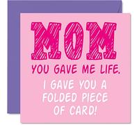 Funny Birthday Card for Mom from Son - You Gave Me Life - Rude Birthday Card for Mom Cards Gifts, 145mm Joke Humour Mother's Day Greeting Cards Mama Mam Mum Mommy Mammy Mummy