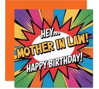 Funny Birthday Card for Mother in Law, Bursting with Birthday Cheer