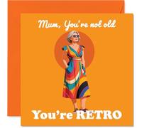 Funny Birthday Card for Mum, Not Old, Just Retro