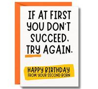 Funny Birthday Card For Mum Or Dad From Second Born Child JBS234