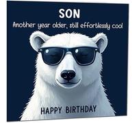 Funny Birthday Card for Son Another Year Older and Still Effortlessly Cool' Funny Hilarious Birthday Card from Mum Dad