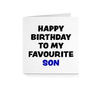 Funny Birthday Card for Son - Favourite Son Blue For Him