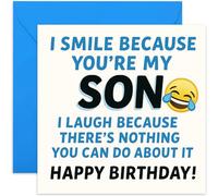 Funny Birthday Card for Son - 'Nothing You Can Do About It' Humorous BDay Gift for Teenager - For Him - Silly Joke Whitty Design - Blank Inside with Envelope