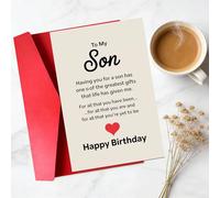 Funny Birthday Card for Son - Perfect for Family, Friends & Anyone | Unique Gift & Cute Decor Idea | Humorous Card for Birthdays, Valentine's Day, Anniversaries & More A7