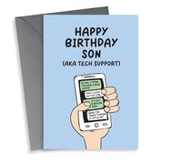 Funny Birthday Card For Son - Tech Support - Savvy