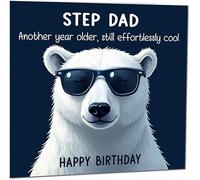 Funny Birthday Card for Step Dad Another Year Older and Still Effortlessly Cool' Funny Hilarious Birthday Card from Step-Daughter Step-Son