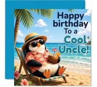 Funny Birthday Card for Uncle, Chilled Vibes for a Top Bloke