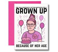 Funny Birthday Card for Women - Grown Up Adult-ish Humour JBS69