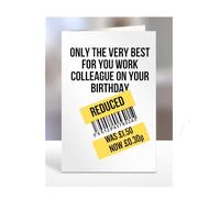 Funny Birthday Card For Work Colleague, 'The Very Best For You On Your Birthday', Humorous Greetings Card For Men, Women, Joke, Silly, Presents, A5-259_226