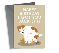 Funny Birthday Card - From The Dog - Jack Shit