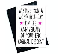 Funny Birthday Card, Funny Friend Card, Best Friend Card, Boyfriend Birthday Card, Funny Greeting Cards, Banter Laughs Vaginal Descent PC116