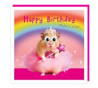Funny Birthday Card Googly Eyed Hamster - Hilarious Greeting Card Made in the UK