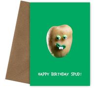 Funny Birthday Card - Happy Birthday Spud! Humorous Bday Card for Men, Women, Friends and Family
