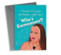 Funny Birthday Card - Love Island - Who's Emma?!