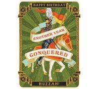 Funny Birthday Card Mystical Medieval Style Year Conquered - Greeting Card