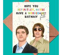 Funny Birthday Card - Oasis Funny card for Friend - Humerous card for, fiancé, fiance, Birthday Card For Men, Women - Definatly Maybe - Humorous Birthday Cards - Made in UK