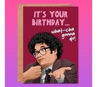 Funny Birthday Card - Richard Ayoade Birthday Card, Last one laughing, TV, Girlfriend, Wife her, him, Boyfriend, Husband - Birthday Gifts - Humorous Birthday Cards - Made in UK
