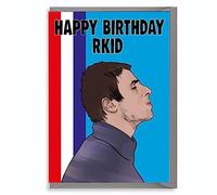 Funny Birthday Card Rkid Inspired by Britpop Legend Cool Music Fan Design Humour for Brother Mate Him 5x7 with Envelope IN46