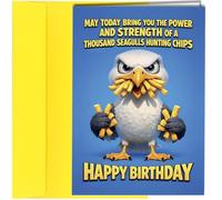 Funny Birthday Card Seagull Joke Humorous Animal Comedy Greeting Card A5 With Envelope #2029