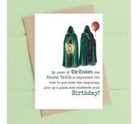 Funny Birthday Card The Traitors Round Table Faithful - Humorous Greeting Card
