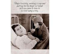 Funny Birthday Card Washed Cup Back to Bed - Hilarious Greeting Card For Him