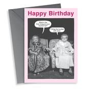 Funny Birthday Card - Wine - What's The First Thing On Your Bucket List?