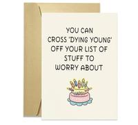 Funny Birthday Card with Envelope, Funny Birthday Cards for Women Men, Humorous Birthday Gifts Greeting Cards for Mum Dad Sister Brother Friends Her Him