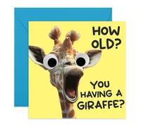 Funny Birthday Card - “You Having a Giraffe?” - Hilarious Animal Joke Card - Greetings for Him, Her, Friends, Colleagues, Coworker, Neighbour, Men, Women - Comes with Fun Stickers