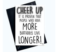 Funny Birthday Cards Cheer Up More Birthday's Live Longer Funny Greeting Cards for Him Profanity Cards for Her for Boyfriend Husband Fiancé Fiancée LGBTQ LGBT Gifts Comedy PC776