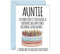 Funny Birthday Cards for Auntie - Fire Hazard - Joke Rude Birthday Card for Aunt from Nephew Niece, Humour 60th 70th Bday A5 Aunty Greeting Cards