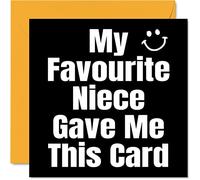 Funny Birthday Cards for Auntie Uncle - My Favourite Niece - Joke Happy Birthday Card for Uncle Auntie from Niece, Aunt Aunty Banter Gifts, 145mm Humour Greeting Cards Gift