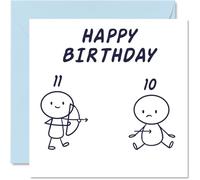 Funny Birthday Cards For Boys Girls - Arrow 11th Birthday - Card for Son Daughter Brother Sister Friend 145mm Bday Greeting Cards