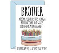 Funny Birthday Cards for Brother - Fire Hazard - Joke Rude Birthday Card for Brother from Sister, Humour 18th 21st 25th 30th 40th Bday A5 Sibling Greeting Cards