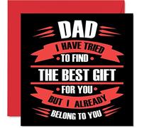 Funny Fathers Day Cards for Dad - Best Gift - Joke Happy Birthday Card for Dad from Son Daughter, Banter Birthday Gifts, 145mm Rude Humour Father's Day Greeting Cards Daddy Papa Father