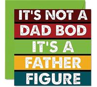 Funny Birthday Cards for Dad - Dad Bod - Joke Birthday Card from Son Daughter, 145mm Fathers Day Greeting Cards Gift Daddy Papa Step