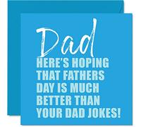 Funny Birthday Cards for Dad - Dad Jokes - Joke Happy Birthday Card from Son Daughter, Father Gifts, 145mm Father's Day Greeting Cards Gift Daddy Papa