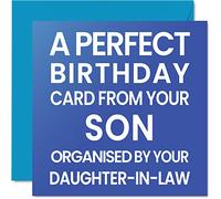 Funny Birthday Cards for Dad - Organised By - Joke Happy Birthday Card for Dad from Son Daughter, Rude Father Gifts, 145mm Bday Greeting Cards Gift Daddy Papa