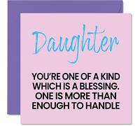 Funny Birthday Cards for Daughter - One of a Kind - Joke Happy Birthday Card for Daughter from Mum Dad, 145mm Banter Humour Greeting Cards Gift