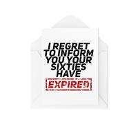 Funny Birthday Cards for Friends and Family - I Regret to Inform You Your Sixties Have Expired - 70th Birthday Card - CBH2028